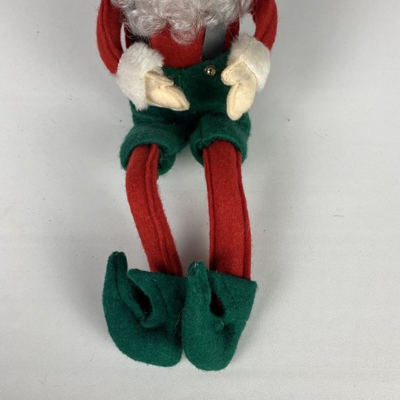 Vintage Christmas Santa Knee Hugger Ornament Taiwan Original Sticker - Picture 3 of 10